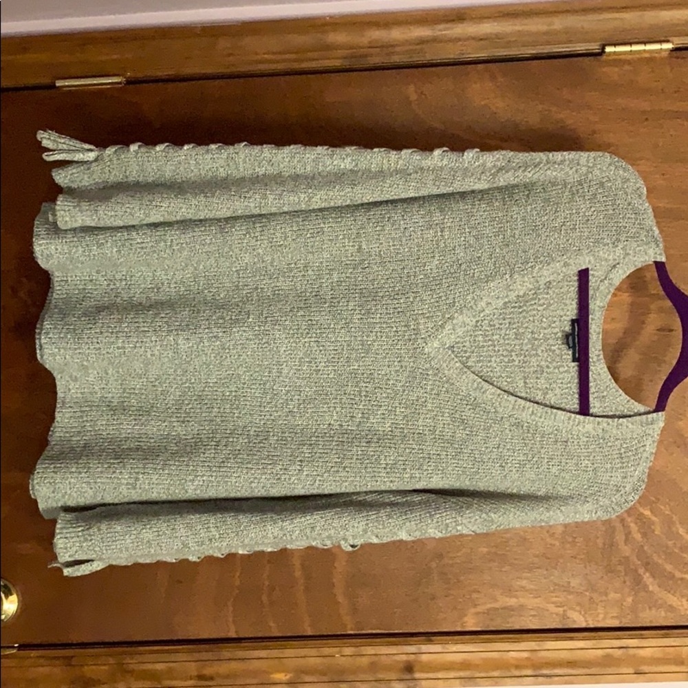 American Eagle Laced Tie-Sleeve V-Neck Sweater